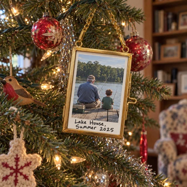 Sample F.'s ornament: summers at the lake