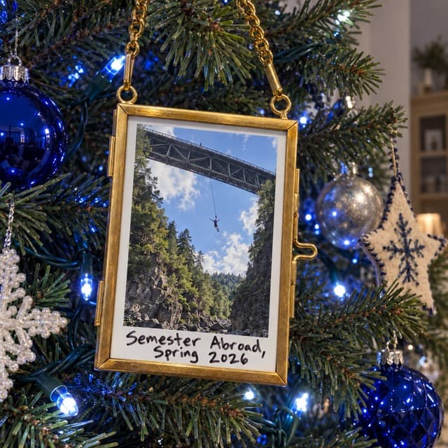 Sample D.'s ornament: semester abroad