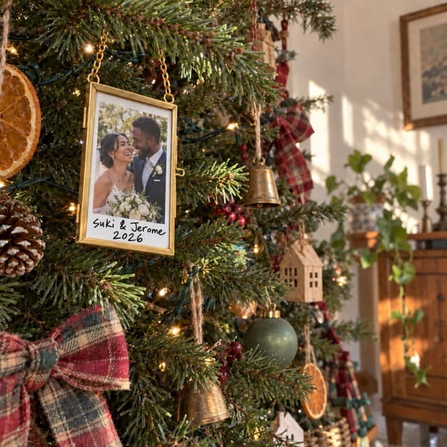 Sample E.'s ornament: the wedding day